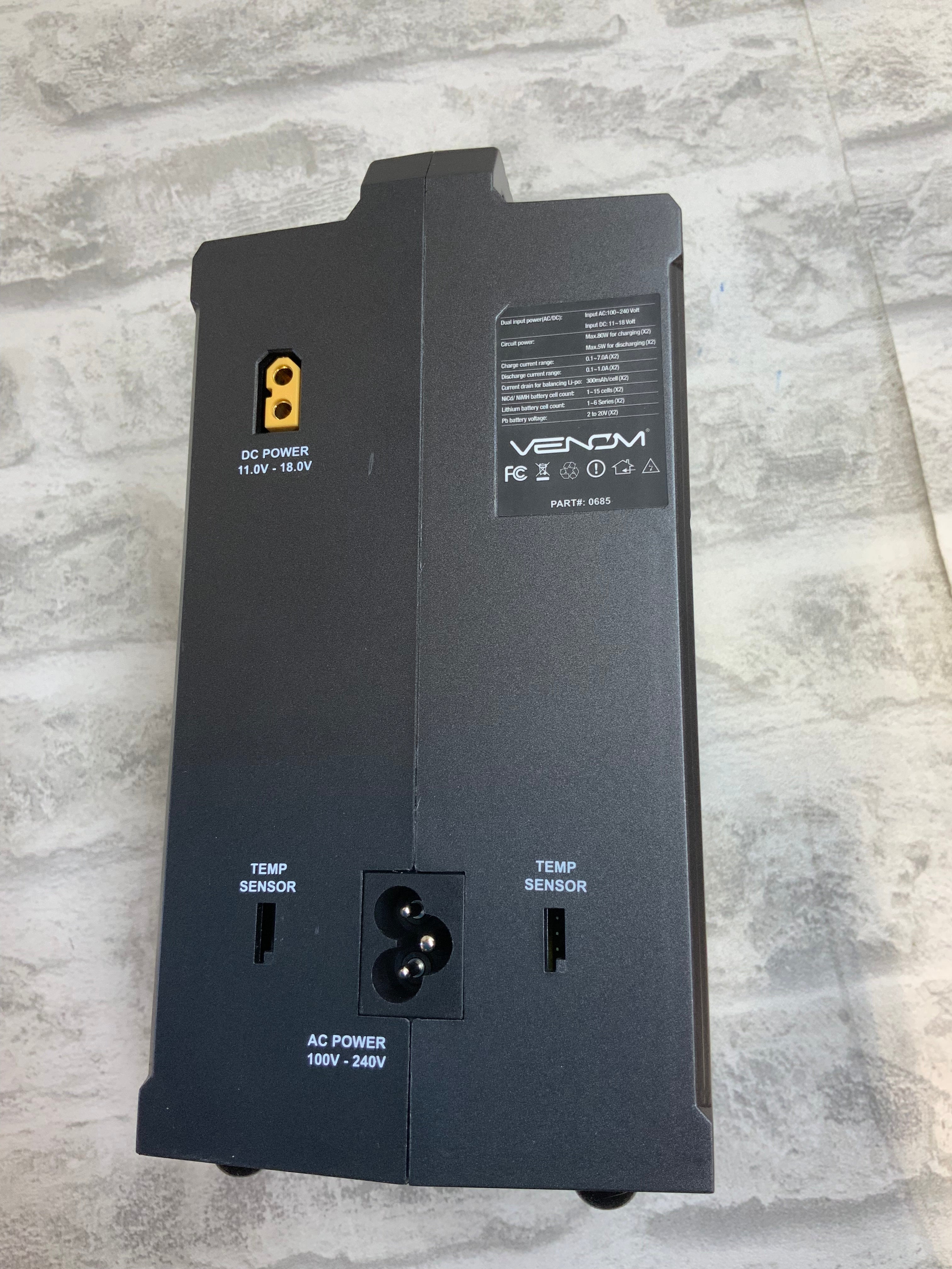 Venom Pro Duo LiPo Battery Charger | 80W X2 AC DC 7A (7579863023854)